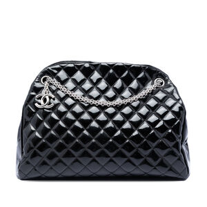 Pre-Loved Chanel Large Quilted Patent Just Mademoiselle Bowling Bag